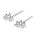 Jiuweiya S999 Pure Silver Earrings Women's Lotus Earrings High-end National Trendy Design Lotus Earrings for Ear Hole Earrings S999 Pure Silver Lotus Earrings Gift Box