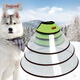 DogLemi dog lengthened and deepened Elizabethan collar large dog collar golden retriever Alaska anti-bite and anti-lick collar dog green XXXL code (Alaska golden retriever large dog)