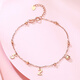 Tico 520 Fashion 18K Gold Bracelet Women's AU750 Love Rose Gold Color Gold Bracelet as a Birthday Gift for Girlfriend and Wife