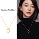 Yican Geometric Pendant Necklace for Women Light Luxury Niche Simple and High-end Clavicle Chain 2025 New Temperament Sweater Chain Neck Chain Silver Geometric Pendant Necklace for Women