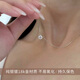 Guanpuge Fat Donglai same style pt950 platinum necklace with pendant light luxury niche moissanite single diamond necklace silver clavicle neck 50 points classic white gold necklace gift box