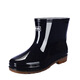Reli Rain Shoes Botas de lluvia de moda para hombres Cocina al aire libre impermeable impermeable sin deslizamiento HL5575 Negro Reli Rain 557 Short Coil 42