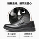 Pull-back leather shoes for men 2025 spring lightweight slip-on work shoes comfortable non-slip thick-soled casual shoes for men black 41