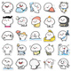 50 well-behaved baby mobile phone case stickers, cute cartoon emoticon package hand account material, skateboard, guitar diary, stationery, iPad stickers, waterproof, traceless handmade DIY decoration [50 pictures do not repeat] Well-behaved baby-1477X 4-5cm