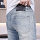 Gezan Jeans estampados personalizados Pantalones de color de verano de verano para hombres de alta gama de alta gama delgada