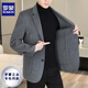 Romon double-sided woolen coat men's youth business casual woolen woolen coat men's autumn and winter high-end woolen suit men DY3302 khaki herringbone L recommended 120-135Jin Jin equals 0.5 kg