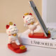 Youjia Liangpin Lucky Cat Desktop Ornaments Mobile Phone Holder Teacher's Day Hot Products Lovers Give Goddess Girls Practical Small Gifts
