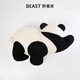 THE BEAST Panda Bang Bang Two-in-one Flannel Warm Blanket/Pillow Car Headrest Lumbar Car Cushion