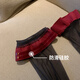 Langsha red-edged black stockings, feminine over-the-knee socks, summer ultra-thin contrasting color half-cut pure lust thigh stockings, 1 each in red and black