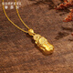Safir 18K gold bitten gold Pixiu pendant for women, gold-set stone pendant for girlfriend’s birthday gift single pendant