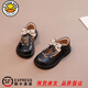 G.duck Little Yellow Duck Girls' Shoes Children's Princess Leather Shoes 2026 New Summer Style Baby Girls Soft Sole Shoes Black (add 1cm to your foot length when ordering) 29 (inner length 18.5cm)