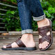 Neue Sommersandalen für Männer im Freien, Strandschuhe im Outdoor, Anti-Rutsch-Weiche Sohle Outdoor-Sandalen wasserdichte Freizeitschuhe, braune OU689 verbessertes Modell 42 [nur eine Größe kleiner]