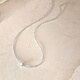Saturday blessing broken silver pearl necklace young clavicle chain birthday gift X0513409 40+3cm