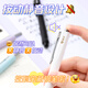 爱好（AIHAO）静音按动钢笔EF尖学生矫姿钢笔练字钢笔可擦钢笔白色+8支墨囊 FP3890