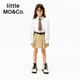 Little MO&Co. children's clothing 25 spring new style girls college style pure cotton long-staple cotton long-sleeved shirt shirt white 140 140/68