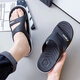 
Huilijun sports slippers men wear summer 2025 new bathroom non-slip sandals outdoor outdoor beach fashionable comfortable outdoor BB88 blue and white 40-41 (suitable for 39-40 feet)