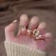Mercen handwahrende Nagelkunststücke Diamant Blitzpulver Biege Nagelfleck Abnehmbarer Ferde Jelly Kleber BY1047# Kristallpurpur Butterfly Wearable Tool Kit Kit