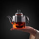 New Chinese teapot household tea brewing device tea water separation explosion-proof thickened glass high temperature resistant square teapot 350ml 1 piece