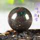 Knock knock love natural black opal color opal loose beads round beads single bracelet bracelet separated beads earrings pendant with beads jewelry material 6mm/piece