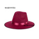 CHIC DOLL Top Hat Gentleman Hat Men's Shanghai Beach Xu Wenqiang Large Brim Michael Jackson Stage Performance Jazz Hat Black M (56-58cm)