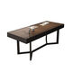Italian light luxury desk home living room smoked wood desk simple modern Nordic double writing desk customized 120*60*75 black oak