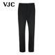 威杰思（VJC）2025春季新品男装轻奢时尚休闲裤刺绣百搭日常通勤长裤 B24AP3519 黑色 常规 2XL /54