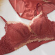Admire Autumn and Summer Zodiac Year Red Lace Underwear Women's Small Breasts Gather Up to Show Bigger Sexy Secondary Breasts Top-up Pull-up Anti-sagging Bra Wine Red 75/34B