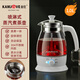 KAMJOVE tea maker new spray type tea kettle glass kettle thermal insulation integrated health tea kettle fully automatic tea stove stove tea making utensil A-52 white 1L