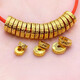 Tanjin 18K gold spacer accessories, pattern accessories, cultural toys bracelets, jade jewelry, diy gold accessories, gold spacers 4*1.6mm single 0.13-0.15g