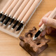 Jans printmaking tool set roller + Malian + wood mushroom material board painting wood engraving board glue board basic carving knife ink roller roller roller rubber beginner set five-piece carving knife set (comes with storage box)