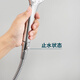 Qinkai inner and outer wire angle valve shower shower handheld nozzle quick switch hose straight valve with one button bright silver water stop valve