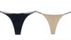 Mature women's thong panties, big ass, sexy women's underwear, no trace, bikini, 2 pieces, black + skin color, L 90-125Jin Jin is equal to 0.5kg