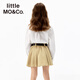 Little MO&Co. children's clothing 25 spring new style girls college style pure cotton long-staple cotton long-sleeved shirt shirt white 140 140/68