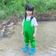 Women's waders, children's one-piece water play overalls, sand clothes, rain pants, rain boots, men's and women's waterproof pants, children's orange overalls 20, height 120-shoe size 30