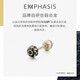 Chow Sang Sang's brand EMPHASIS melted silk forged silver alloy single earring 91324E pre-order
