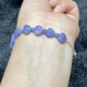Shiyi natural tanzanite love bracelet for women, single circle, fashionable, fresh and simple, crystal heart-shaped bracelet jewelry, versatile 1#/7*8MM/love/single circle