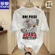 Romon (Romon) Japonese One Piece Nika Luffy Cartoon Periférico PERIPHERE Men Autumn Teenager Estudiante Ronda Redonde Camiseta Camiseta V1048 Negro S