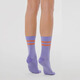 Wolford Wolford Fashion Sport 80D Fine Flash Stripe Mode Socken Frauen 48078 9885 Lila/Silber 36 37