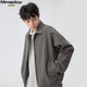 MMOPTOP American cotton retro lapel work jacket autumn and winter men's versatile functional jacket MJK03 dark gray L