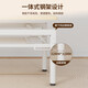 Xing'ao Shengtang foldable tea table for living room, small apartment, non-solid wood small table, simple tea table for bedroom study, white frame, white surface, single layer 100*50*55 single table