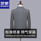ROMON suit men's 2025 formal British business casual professional suit groom wedding dress slim Korean version Navy blue (suit + vest + trousers) XL