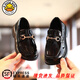 G.duck Little Yellow Duck Girls' Shoes 2024 Spring and Autumn New Children's Princess Shoes Western-style Single Shoes Versatile Soft Sole Leather Shoes Black (Add 1cm to your foot length when ordering) 35 (inner length 21.4cm)
