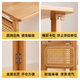Bamboo garden bamboo folding study table and chair combination home complete desk bedroom small apartment computer table student writing table brown all-bamboo study table free installation