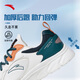 Anta men's shoes, sports shoes, men's summer leather mesh running shoes, breathable, wear-resistant, lightweight casual body test, travel shoes for men [hot-selling leather mesh breathable] light beige/green 42