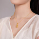 Safir 18K gold bitten gold Pixiu pendant for women, gold-set stone pendant for girlfriend’s birthday gift single pendant