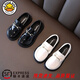 G.duck Little Yellow Duck Girls' Shoes 2024 Spring and Autumn New Children's Princess Shoes Western-style Single Shoes Versatile Soft Sole Leather Shoes Black (Add 1cm to your foot length when ordering) 35 (inner length 21.4cm)