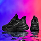 Qianse Bull Sneakers Men's Red Rabbit 7pro Men's Shoes Running Shoes Men's 2025 Spring New Breathable Carbon Board Running Shoes Men's Body Test Shoes All Black [Full Leather] [Carbon Running Technology] 702 48 (290mm) Extra Large Size