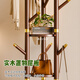 Jiayi Rotating Coat Rack Solid Wood Clothes Rack Floor Standing Solid Wood Bedroom Clothes Rack Multifunctional Clothes Rack