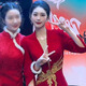 Li Baixin host evening dress 2025 new style red dignified and atmospheric national style annual meeting art test temperament performance costume women's long style red 4XL recommended 135-140Jin Jin is equal to 0.5 kg