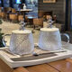 
Glass cup with lid bear cup high-value cup office home coffee cup internet celebrity hot water cup 1 small bear cup (with spoon) 270ml